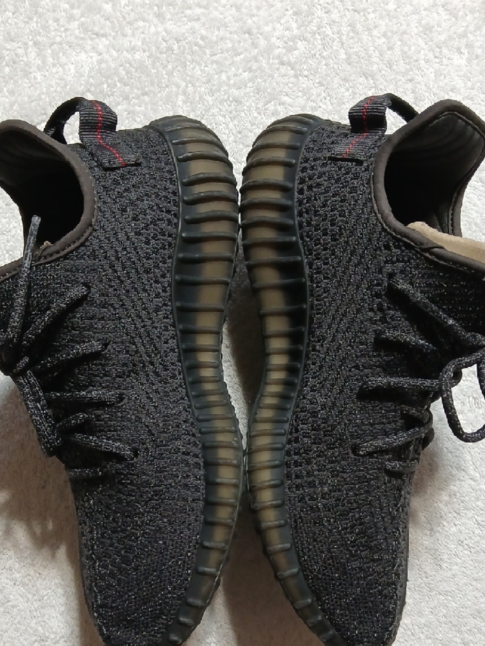 Adidas Yeezy 350 V2 Reflective Black Static Sneakers Size 9.5 Mens - Picture 5 of 10